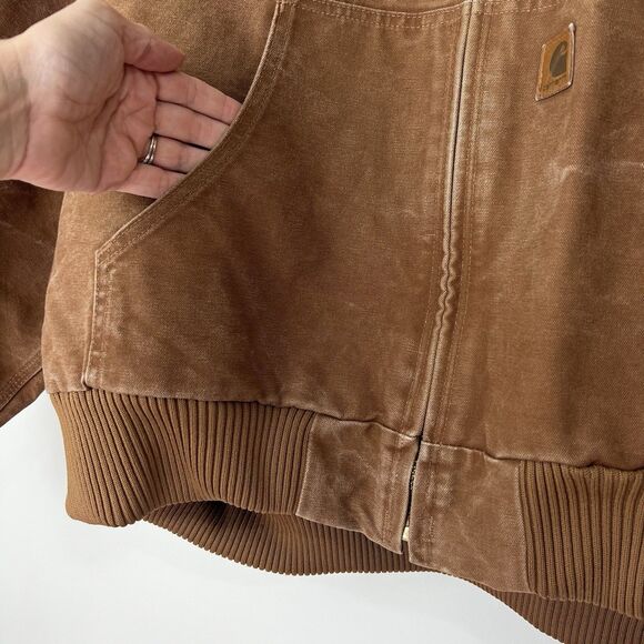 Carhartt Jacket J130 Brown Tan Men’s 3XL Work Vintage Hooded - Picture 2 of 8